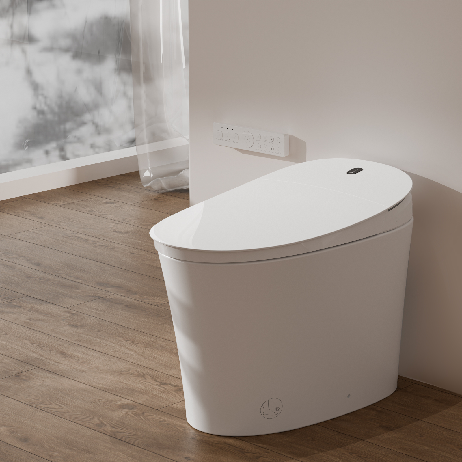 ADA Height Smart Toilet with Built-in Bidet, Warm Water, Heated Seat & Dryer, Model N115-0